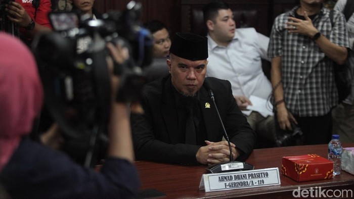 MKD DPR RI menetapkan anggota Komisi X DPR RI Ahmad Dhani bersalah. Ia diberi sanksi teguran lisan dan meminta maaf kepada pengadu dalam tujuh hari.