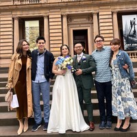 Elodie menikah dengan Bagus Marten pada Oktober 2023 dalam sebuah seremoni yang intim di Australia. Keluarga dan kerabat dekat hadir, tanpa terkecuali Maxime dan Luna Maya. (Foto: Instagram/@bouttier_maxime)