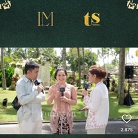 Elodie pun menjadi bagian dari hari bahagia sang kakak dan Luna Maya. Sejoli tersebut menggelar pernikahannya di Ubud, Bali, pada Rabu (7/5/2025). “Senang, aku ikut bahagia untuk mereka. Nothing but the best. Im happy for them, ungkap Elodie saat diwawancara di sela acara siraman Maxime yang digelar sehari sebelum pernikahan. (Foto: Instagram/@tsmediaid)