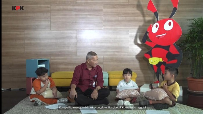Saat anak-anak TK tanya soal korupsi ke pimpinan KPK (tangkapan layar)