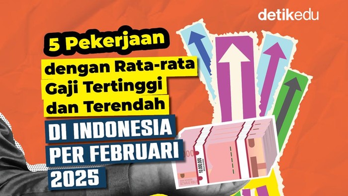 5 Pekerjaan dengan rata-rata gaji tertinggi dan terendah di Indonesia per Februari 2025