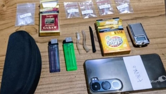 Barang bukti pelaku narkoba di Situbondo