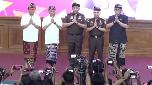 Peresmian Bale Paruman Adhyaksa di Kabupaten Badung oleh Kejati Bali, Ketut Sumedana, dihadiri Gubernur Bali Wayan Koster, dan Bupati Badung, I Wayan Adi Arnawa, di Badung, Kamis (8/5/2025).