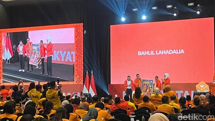 Ketua Umum Partai Golkar Bahlil Lahadalia ditetapkan anggota Kehormatan organisasi sayap, PPK Kosgoro 1957 (Anggi Muliawati/detikcom)