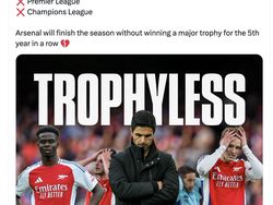 Meme Mengenaskan Arsenal Kembali Tanpa Trofi