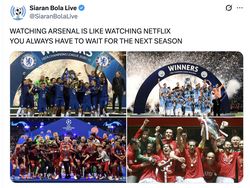 Meme Mengenaskan Arsenal Kembali Tanpa Trofi