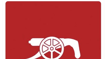 Meme logo Arsenal jadi letoy. Foto: X.com