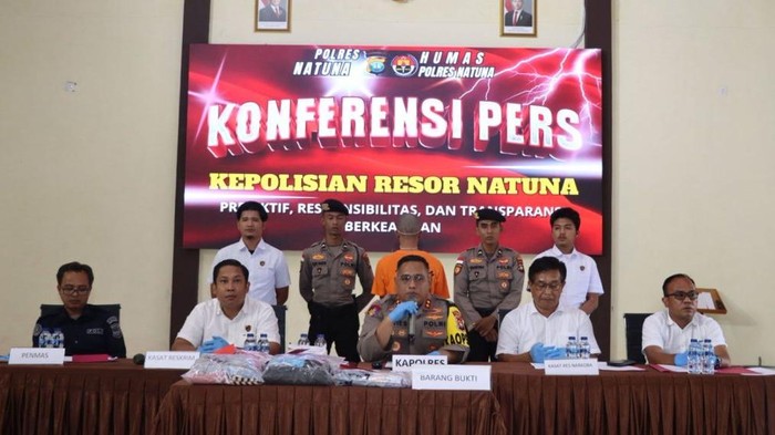 Polisi menangkap MF, pelaku pencabulan terhadap anak berusia 15 tahun di Natuna. (Foto: Dok Polres Natuna)