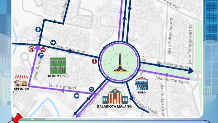 Skema satu arah di Jalan Kahuripan-Tumapel Kota Malang
