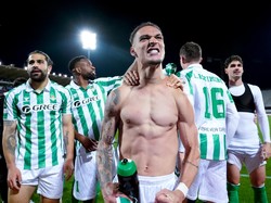 Sejak didatangkan dari MU, Antony total sudah buat 8 gol dan 5 assist. Selanjutnya ia akan memimpin Los Verdiblancos ke final dan melawan Chelsea. (Foto: Giuseppe Maffia/NurPhoto via Getty Images)