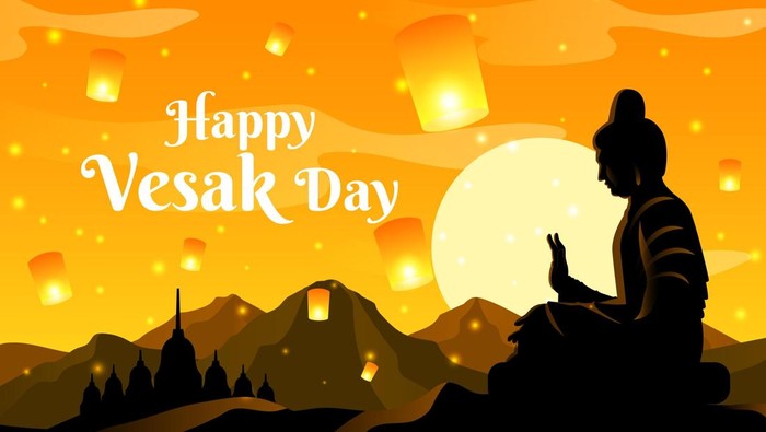Ilustrasi hari raya Waisak.