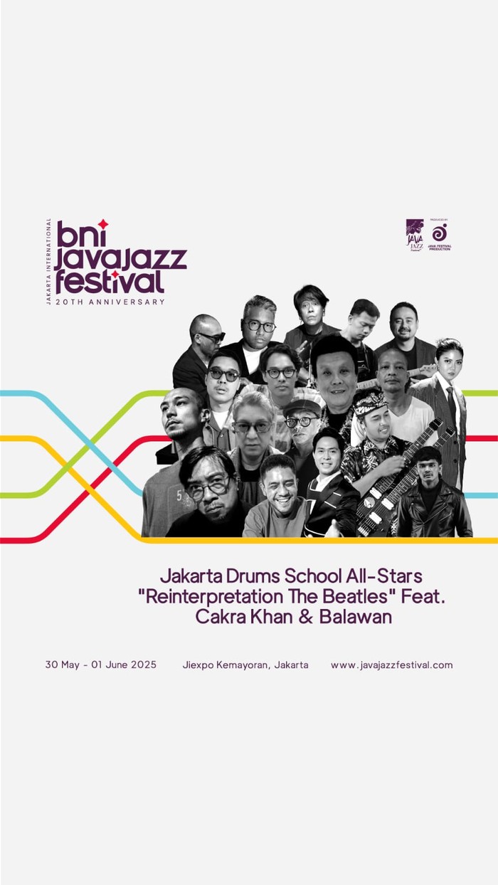 Jakarta Drum School Jakarta Drum School akan menampilkan kembali karya The Beatles di Java Jazz Festival 2025 dengan penampilan inovatif.