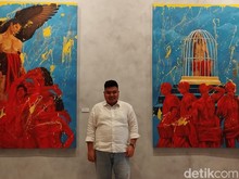 Lukisan Alexander Chris Mejeng di Artotel Suites Mangkuluhur