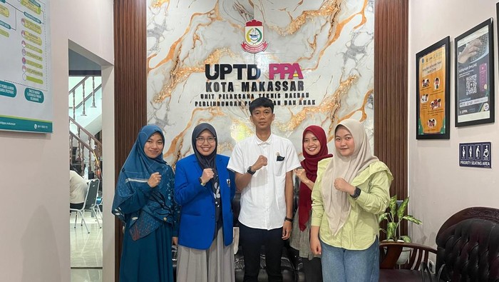 Pengurus KNPI Makassar audiensi ke kantor UPT PPA dan DP3A Makassar.