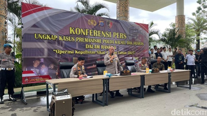 Press release hasil Operasi Sikat 1 Intan Polda Kalsel