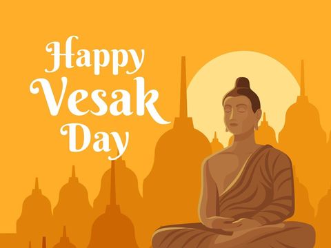 ILUSTRASI HARI RAYA WAISAK.