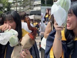 Kreasi Buket Wisuda Unik! Bebek Panggang Utuh yang Bikin Ngiler