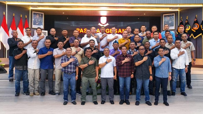 Soft launching Brimob Penjaga Negeri, Kompi Pemburu Rajawali IV di Markas Gegana Brimob.