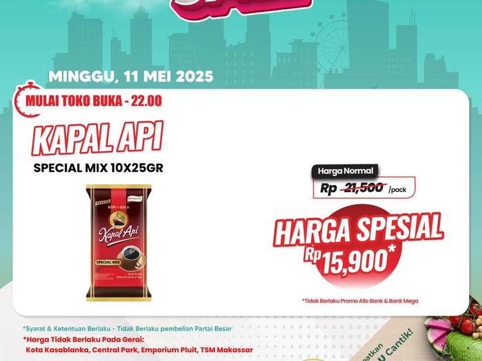 Transmart Full Day sale-kopi kapal api