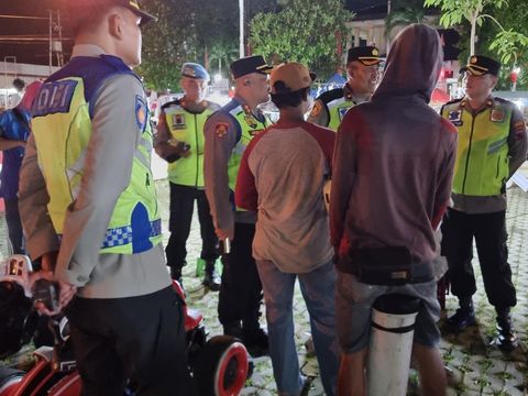 Giat personel gabungan Apel Siaga dan Patroli Gabungan Berskala Besar di Wonogiri, Sabtu (10/5/2025) malam.