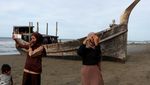 Kapal Pengungsi Rohingya di Pidie Aceh Jadi Daya Tarik Wisata