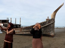 Kapal Pengungsi Rohingya di Pidie Aceh Jadi Daya Tarik Wisata