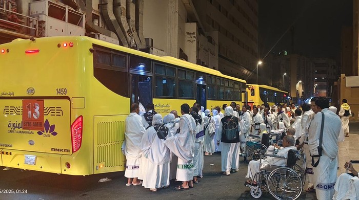 Kemenag mulai mengoperasikan bus Shalawat untuk mengantarkan jemaah dari hotel ke Masjidil Haram dan sebaliknya (dok istimewa)