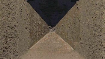 Piramida Giza diambil dari atas. Foto: imgur via Bored Panda  