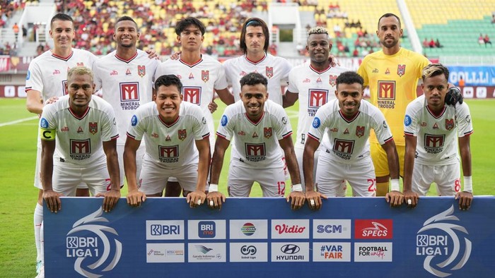Line Up Malut United melawan PSM Makassar dalam laga Liga 1 2024/2025 di Stadion Gelora BJ Habibie.