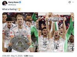 Momen Harry Kane Angkat Trofi Pertama, Netizen: Selamat