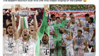 Tampak Harry Kane sangat bahagia. Foto: X.com