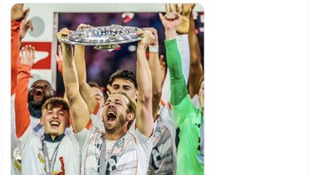 Tidak ada yang lebih pantas meraih trofi ini dari Harry Kane, Dia beekrja keras, diejek tapi pada akhirnya tertawa paling akhir, tulis netizen ini. Foto: X.com