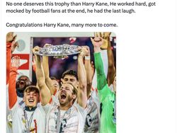 Momen Harry Kane Angkat Trofi Pertama, Netizen: Selamat