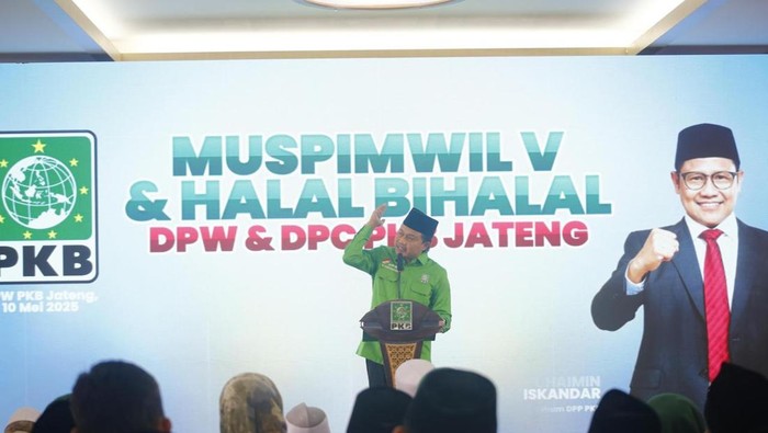 Musyawarah Pimpinan Wilayah (Muspimwil) V DPW PKB Jateng di Kota Semarang, Sabtu (10/5/2025).
