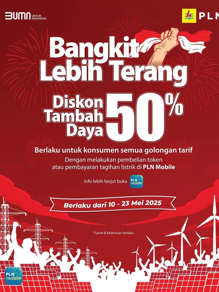 Pengumuman Diskon Tambah Daya 50% PLN