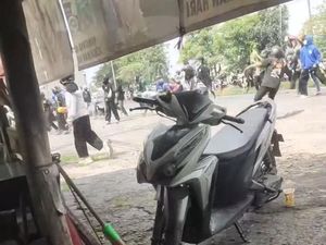 Pesilat di Krian Sidoarjo Konvoi Lalu Tawuran Lempar Batu