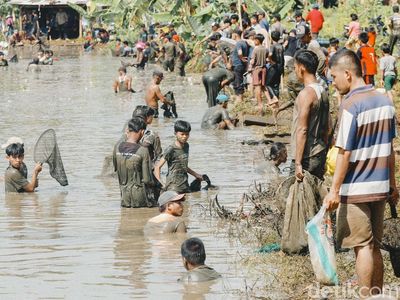 Serunya Melihat Kegiatan Ngubek Empang, Tradisi Betawi Depok Jelang Lebaran