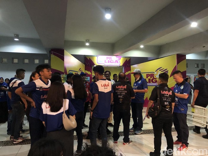 Suasana GOR Amongrogo jelang Final Proliga 2025, Minggu (11/5/2025) petang.