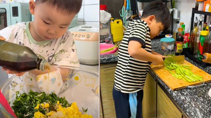 Di China Ada Tren Anak-anak Sibuk Masak Buat Orang Tua