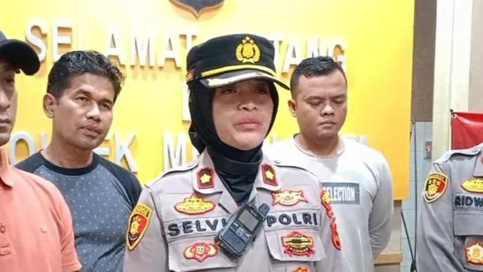 Kapolsek Medan Kota Kompol Selvi saat memberikan keterangan. (istimewa)