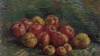 Vincent Van Gogh mengabadikan salah satu jenis apel asal Perancis yang populer pada tahun 1887. Melalui lukisan Still Life with Apples, ada apel berjenis Court Pendu Plat yang kini sudah sulit ditemukan. Foto: Tiqets