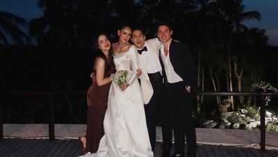 5 Momen Steffi Zamora Kondangan ke Luna Maya, Ada Dirangkul Nino Fernandez