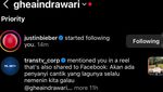 Akun IG Di-follback Justin Bieber, Ghea Indrawari: Aku Jarang Buka DM