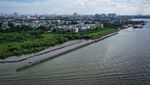 Penampakan dari Udara Tanggul Laut di Ancol, Rampung 2030