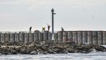 Penampakan dari Udara Tanggul Laut di Ancol, Rampung 2030