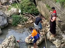 Jasad Bayi Laki-laki Ditemukan Tersangkut di Bendungan Cibadak Sukabumi