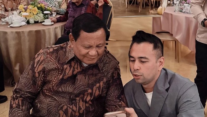 Raffi Ahmad bertemu Prabowo Subianto.