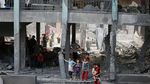 Sekolah Pengungsian di Gaza Hancur Dihantam Serangan Israel