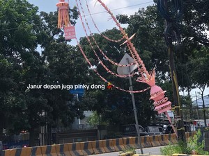 Unik, Dekorasi Pernikahan Pastel Pakai Janur Pink di Bandung
