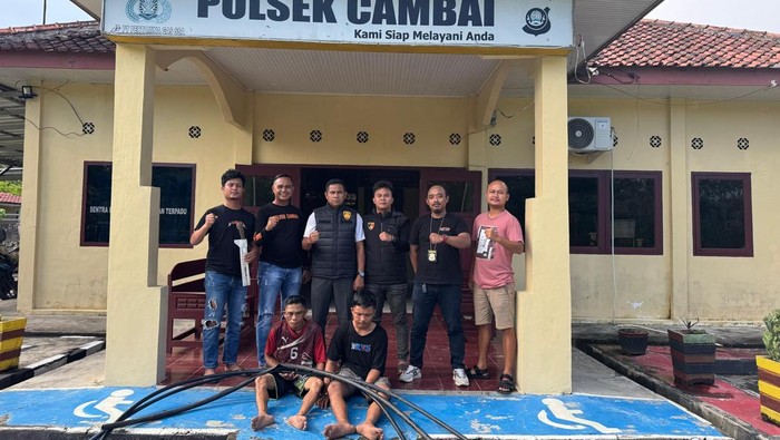 Dua pelaku pencurian dengan kabel berinisial A (38) dan AS (19) ditangkap